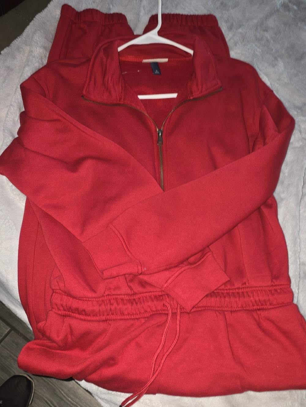 Universal Thread Red Zip-Front Jumpsuit Romper